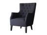Skandinavischer Sessel aus Stoff "Duchesse" - 76 x 83 x 100,5 cm - Schwarz