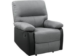 Relax-Sessel "Lincoln" - 90 x 89 x 103 cm - Schwarz / Dunkelgrau