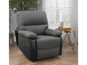 Relax-Sessel "Lincoln" - 90 x 89 x 103 cm - Schwarz / Dunkelgrau 2