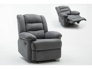 Relax-Sessel "Buckingham" - 85 x 93 x 100 cm - Hellgrau