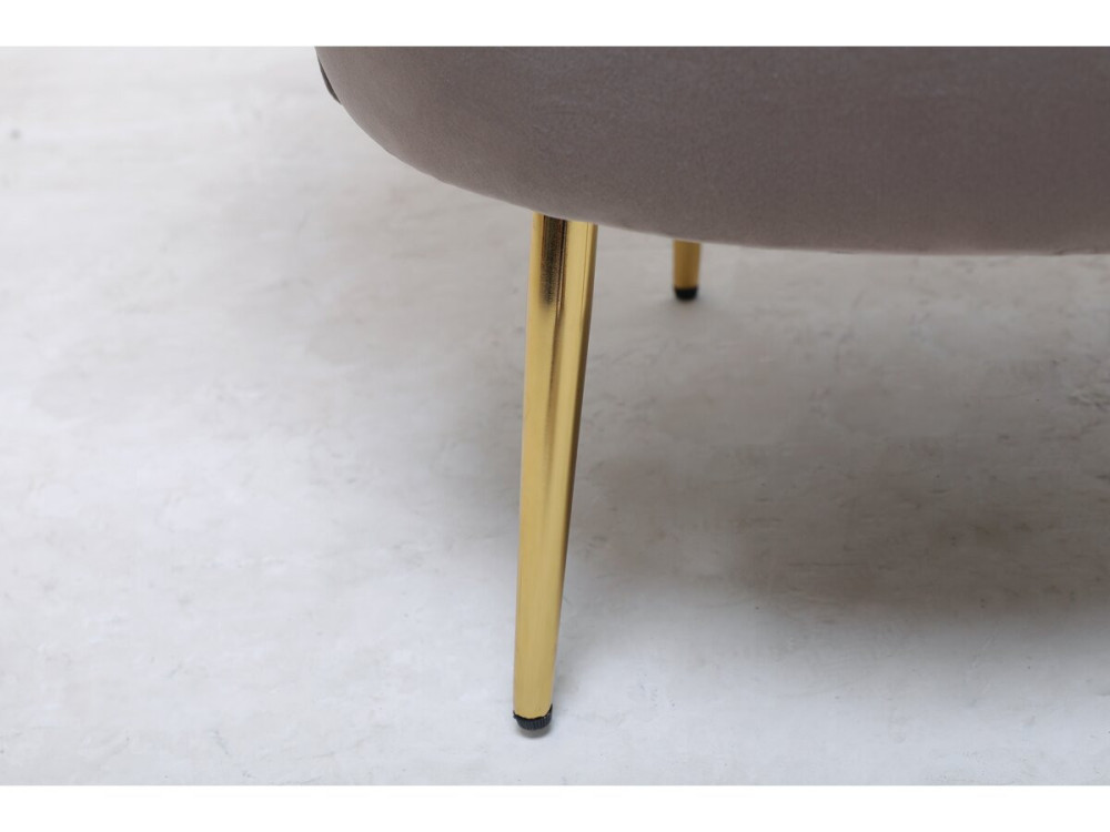 Sessel aus Samt "Floria" - 75 x 68 x 77,5 cm - Grau