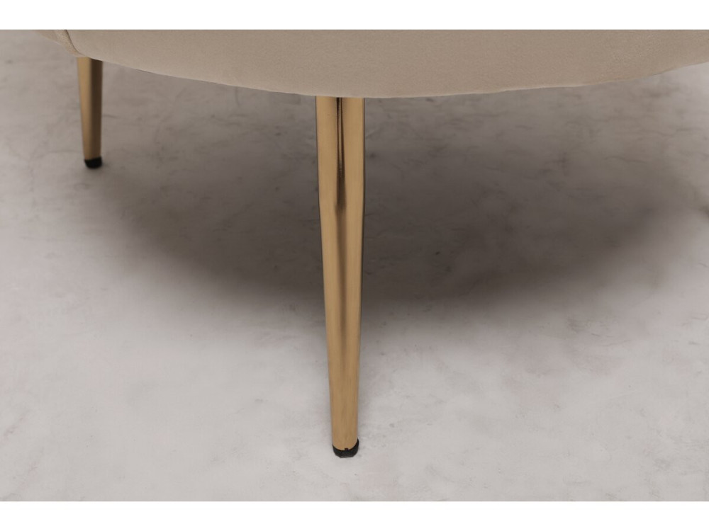 Sessel aus Samt "Floria" - 70 x 73 x 76 cm - Beige