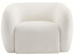 Sessel aus Bouclé-Stoff "Washington" - Weiß