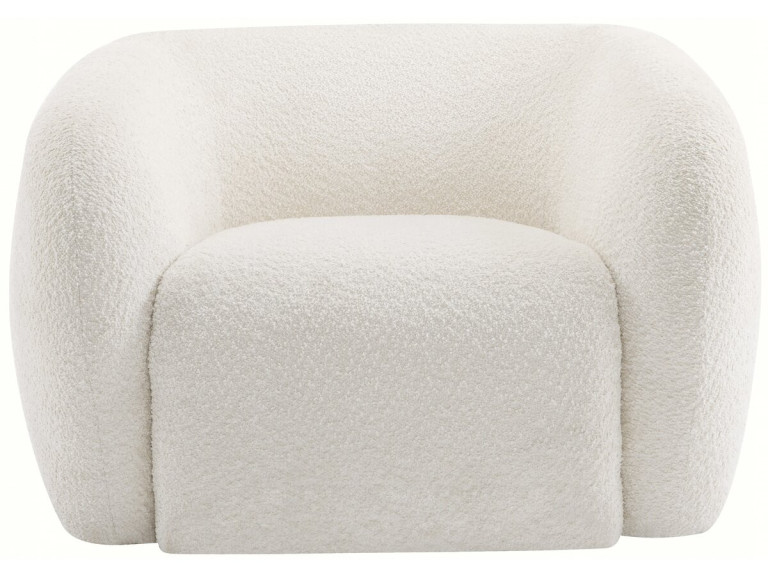 Sessel aus Bouclé-Stoff "Washington" - Weiß