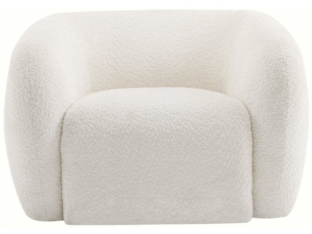 Sessel aus Bouclé-Stoff "Washington" - Weiß