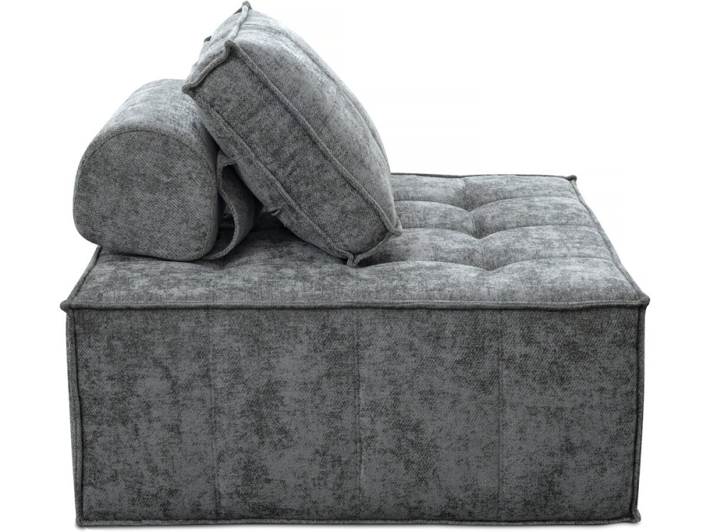 Sessel aus strukturiertem Stoff „Velluto” – 96 x 100 x 89 cm – Grau