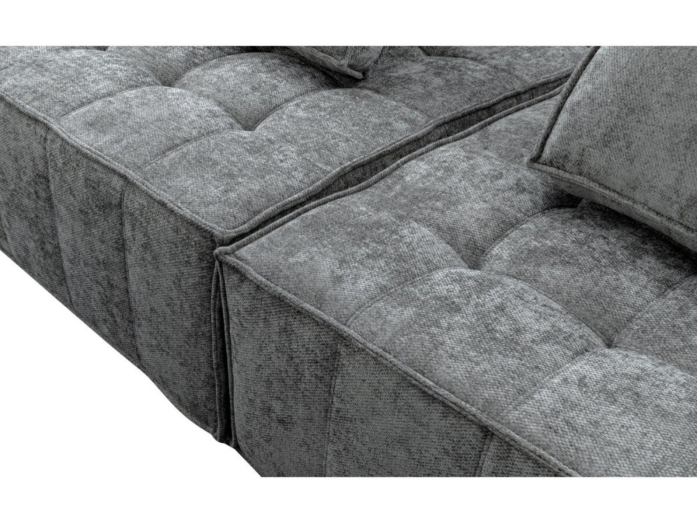 Sessel aus strukturiertem Stoff „Velluto” – 96 x 100 x 89 cm – Grau