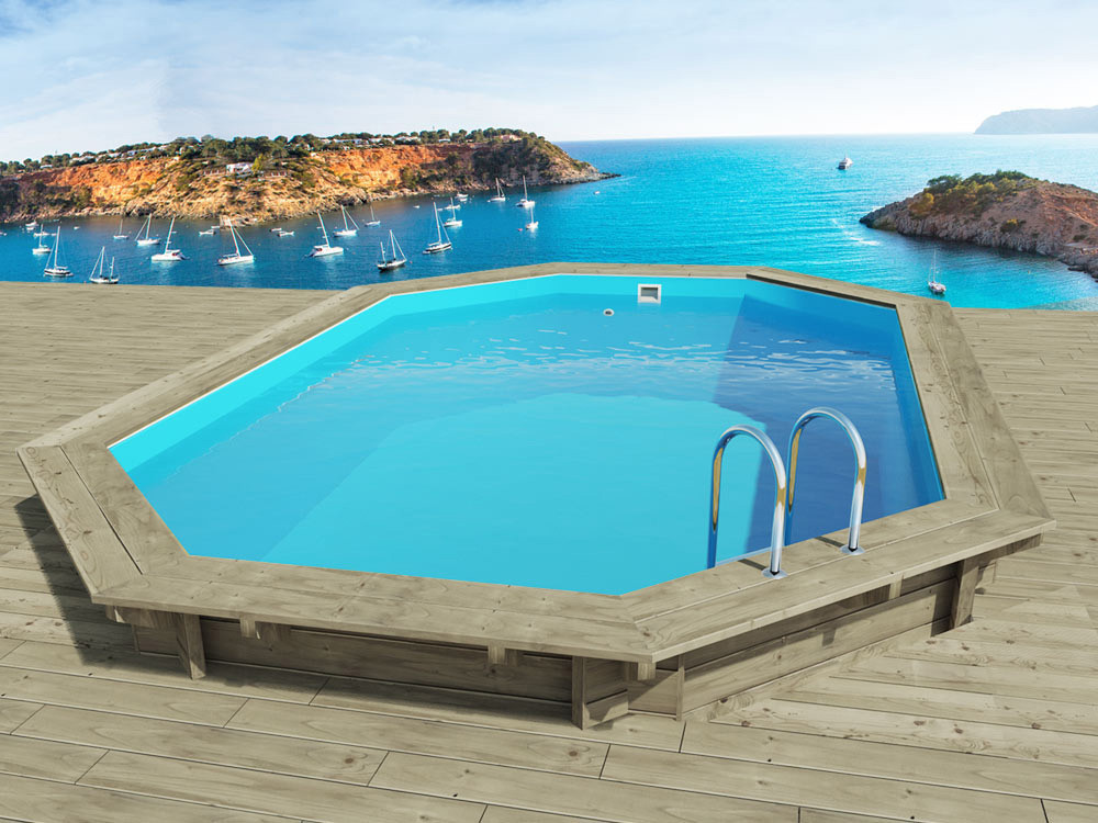 Holzpool "Miami 120" - 4,86 x 3,36 x 1,20 m