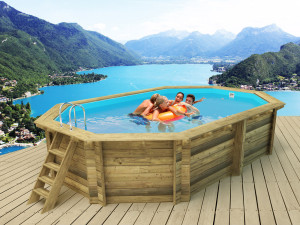 Holzpool "Miami 120" - 4,86 x 3,36 x 1,20 m 2