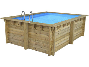Holzpool rechteckig "Caimans" - 4,10 x 3,00 x 1,24 m