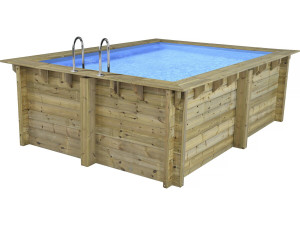 Rechteckiger Holzpool „Maldives “ – 3,20 x 3,20 x 1,24 M