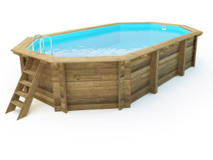 Holzpool „Brazilia 144“ - 5,86 x 3,86 x 1,44 M – 180 µm Luftpolsterfolie – 280 g/M² Winterabdeckung 2