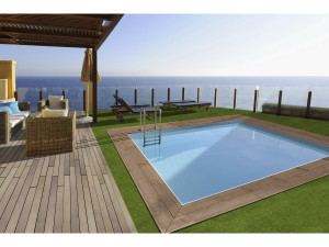 Rechteckiger Holzpool „Zanzibar“ – 3,50 x 2,50 x 1,24 M 2
