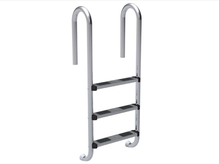 Treppe aus Edelstahl - 3 Stufen