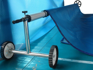 Mobiler Aufroller für die Solarabdeckung Kleines Modell bis 5m 2
