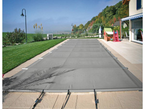 Stangenabdeckung 8.5 x 4.5 m - 8 x 4 m Pool - Grau