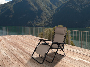 Relax-Gartensessel schwerelos "Sintra" - Taupe 2