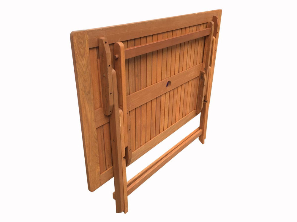 Klapptisch aus Tropenholz "Hongkong" - Maple - 135 x 80 cm - Hellbraun