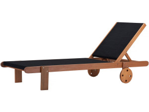 Sonnenliege aus Tropenholz "Saigon" - Maple - Schwarz