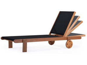 Sonnenliege aus Tropenholz "Saigon" - Maple - Schwarz 2