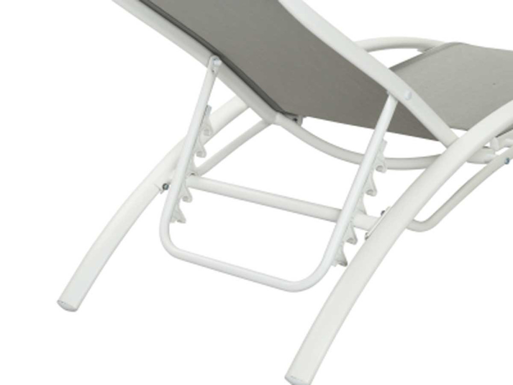 Sonnenliege aus Aluminium "Beauty" - Phoenix - Grau - 2er-Set