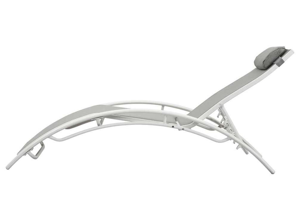 Sonnenliege aus Aluminium "Beauty" - Phoenix - Grau - 2er-Set