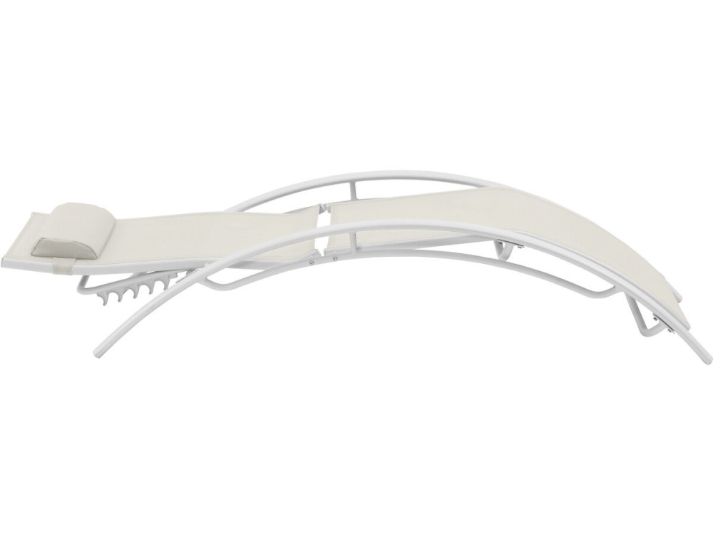 Sonnenliege aus Aluminium "Beauty" - Phoenix - Ecru - 2er-Set