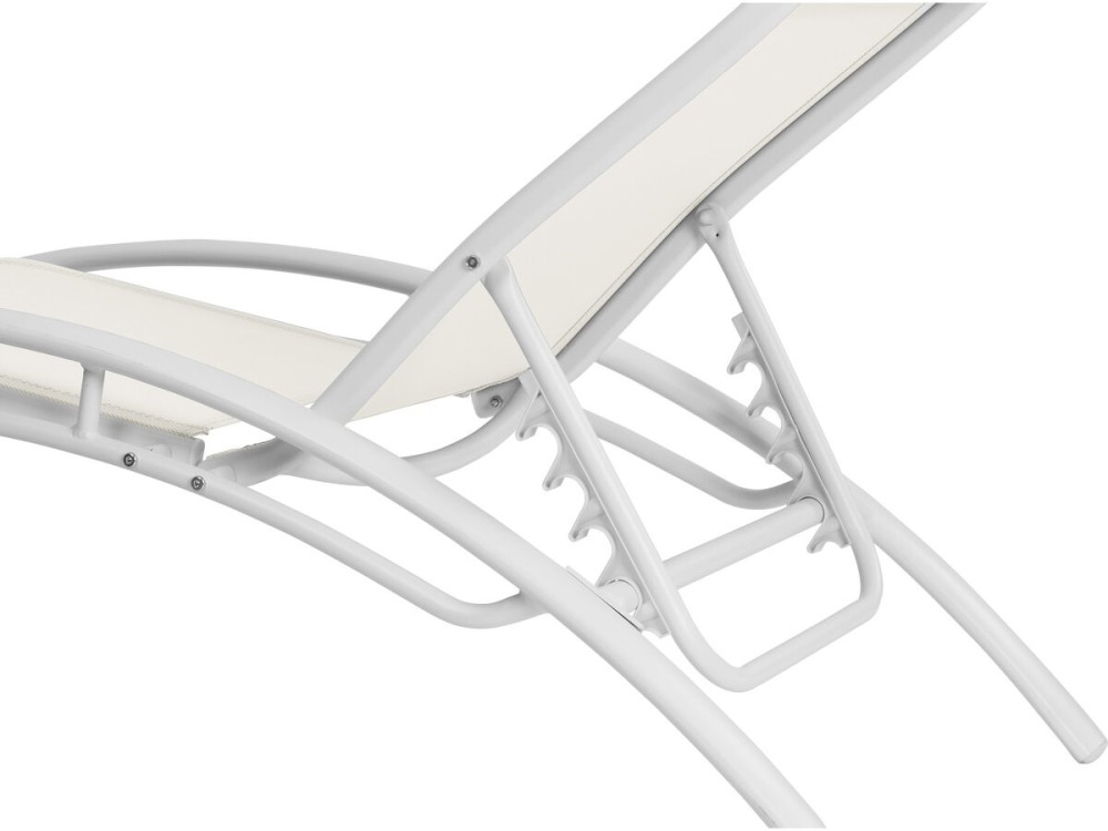 Sonnenliege aus Aluminium "Beauty" - Phoenix - Ecru - 2er-Set