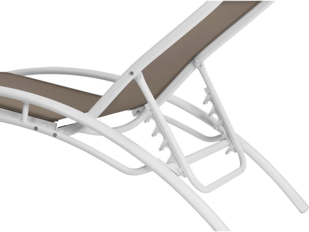 Sonnenliege aus Aluminium "Beauty" - Phoenix - Taupe - 2er-Set