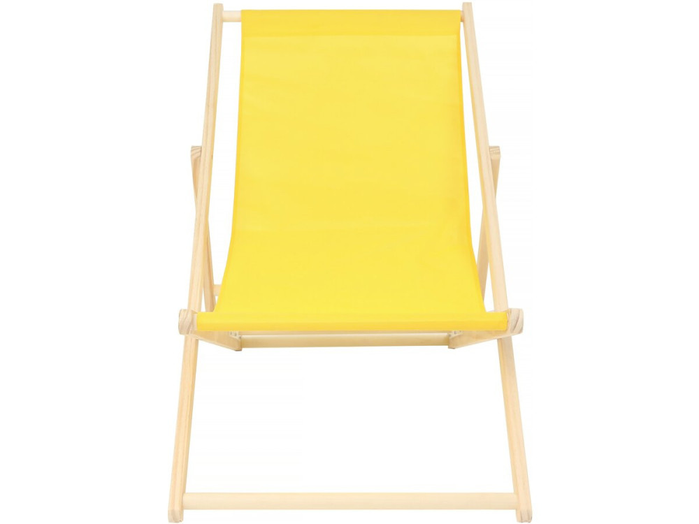 Set aus zwei hölzernen Liegestühlen "Chilienne" - 107 x 56,5 x 81 cm - Gelb