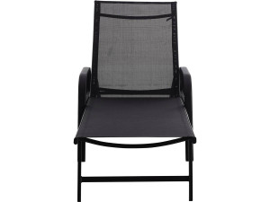 2er-Set Sonnenliegen aus Metall "Farniente - Schwarz 2