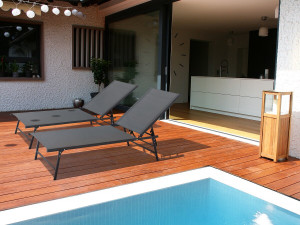 2er-Set Sonnenliegen aus Metall "Sublima" - 180 x 54 x 104 cm - Anthrazit 2