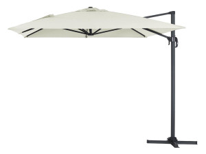 Ampelschirm aus Alu "Sun 4", 3 x 4 m - Ecru