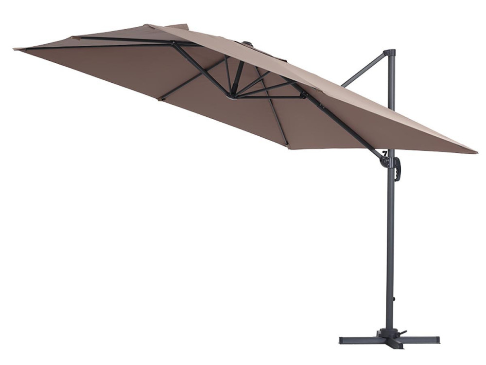 Ampelschirm "Sun 3" - 3 x 3 m - Taupe