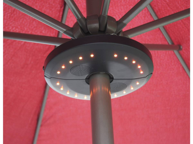 Gartenbeleuchtung für Sonnenschirm "Umbrella" - Lautsprecher in Ringform