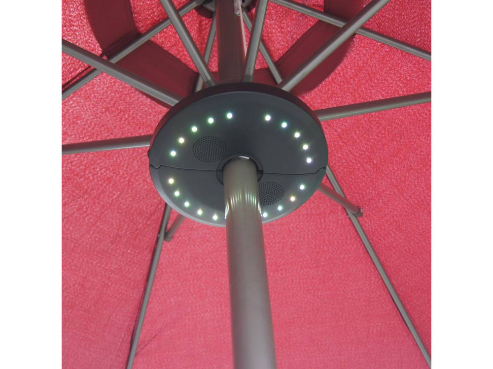 Gartenbeleuchtung für Sonnenschirm "Umbrella" - Lautsprecher in Ringform