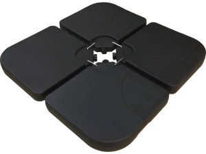 Fuß für Sonnenschirm 4 Beschwerungsplatten bis Größe 3 x 3  - 52 l - Schwarz