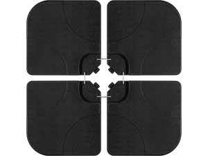 Fuß für Sonnenschirm 4 Beschwerungsplatten bis Größe 3 x 3  - 52 l - Schwarz 2