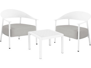 Gartenmöbel aus Metall und Kunststoff "Céora" - 2 Sitzer - Weiß