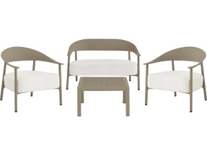 Gartenmöbel aus Metall und Kunststoff "Céora" - 4 Sitzplätze - Taupe
