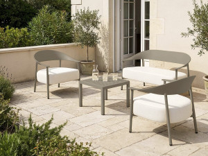 Gartenmöbel aus Metall und Kunststoff "Céora" - 4 Sitzplätze - Taupe 2