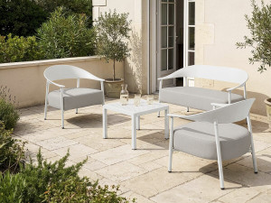 Gartenmöbel aus Metall und Kunststoff "Céora" - 4 Sitzplätze - Weiß 2