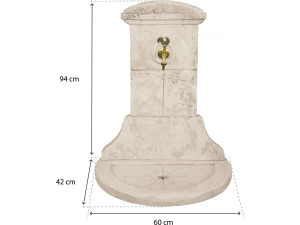 Brunnen "CHANTILLY" - aus rekonstituiertem Stein - 60 x 42 x 94 cm 2