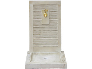 Brunnen "ETNA" - aus rekonstituiertem Stein - 57 x 42 x 87 cm Beige