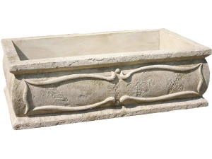 Großer Blumenkasten "Verone - aus Stein - 50 x 100 x 30 cm