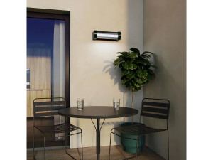Solar-Wandleuchte aufladbar Booster "Loma" 150 bis 900 Lumen - Schwarz 2
