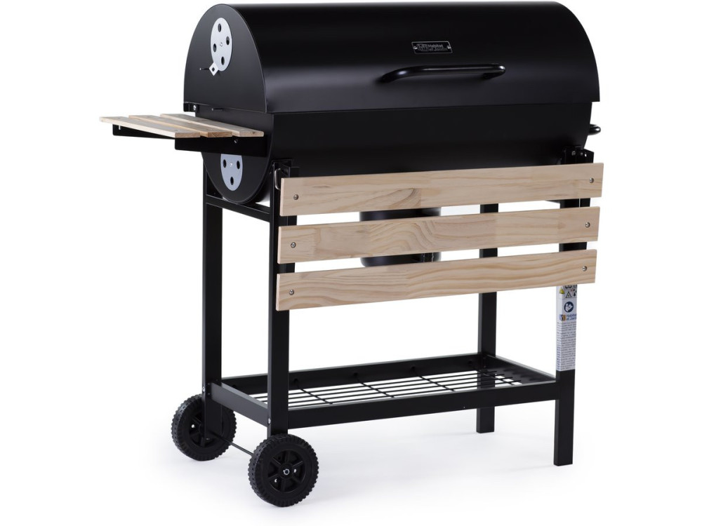 Holzkohlegrill XXL "King" - 95 x 63 x 105 cm - Schwarz