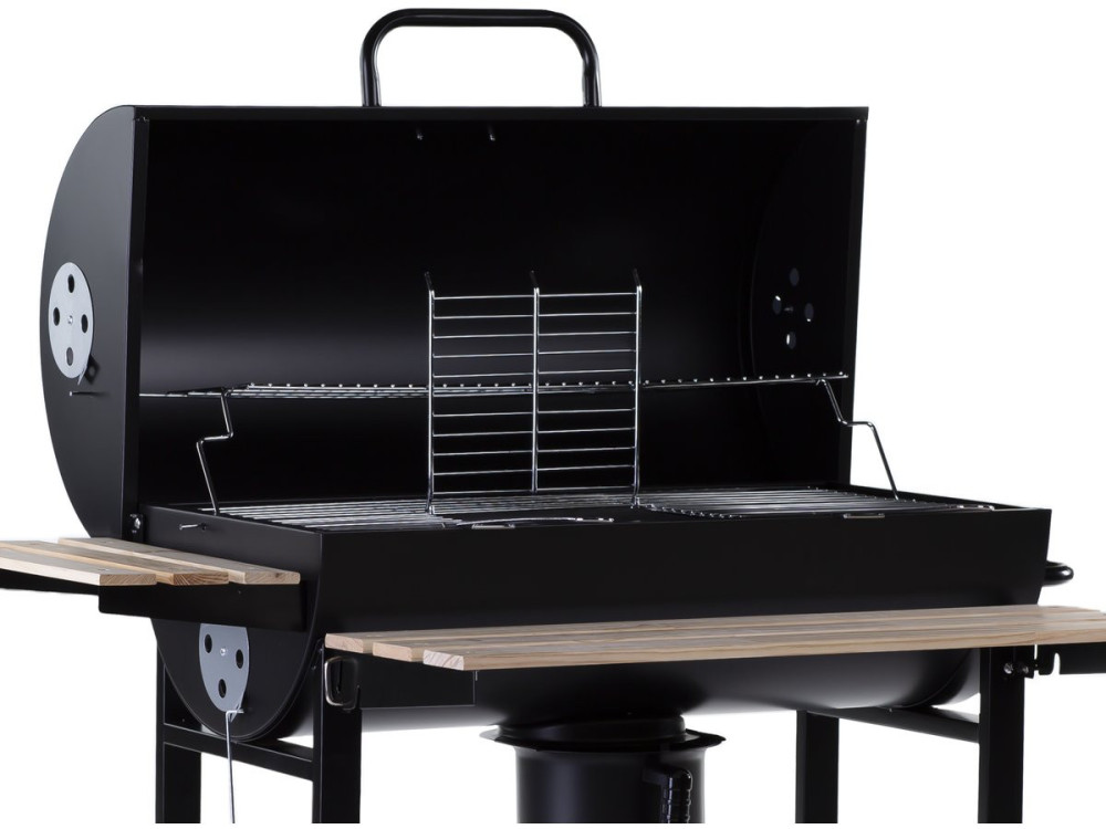 Holzkohlegrill XXL "King" - 95 x 63 x 105 cm - Schwarz