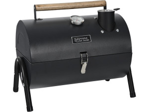 Tragbarer Holzkohlengrill "Captain" - 42 x 27 x 43 cm - Schwarz