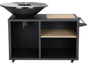 Barbecue plancha brasero für Kohle und Holz "Maréchal" - Ø 81 cm - Schwarz